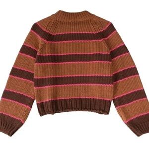 Striped Brown and Pink Women's Sweater